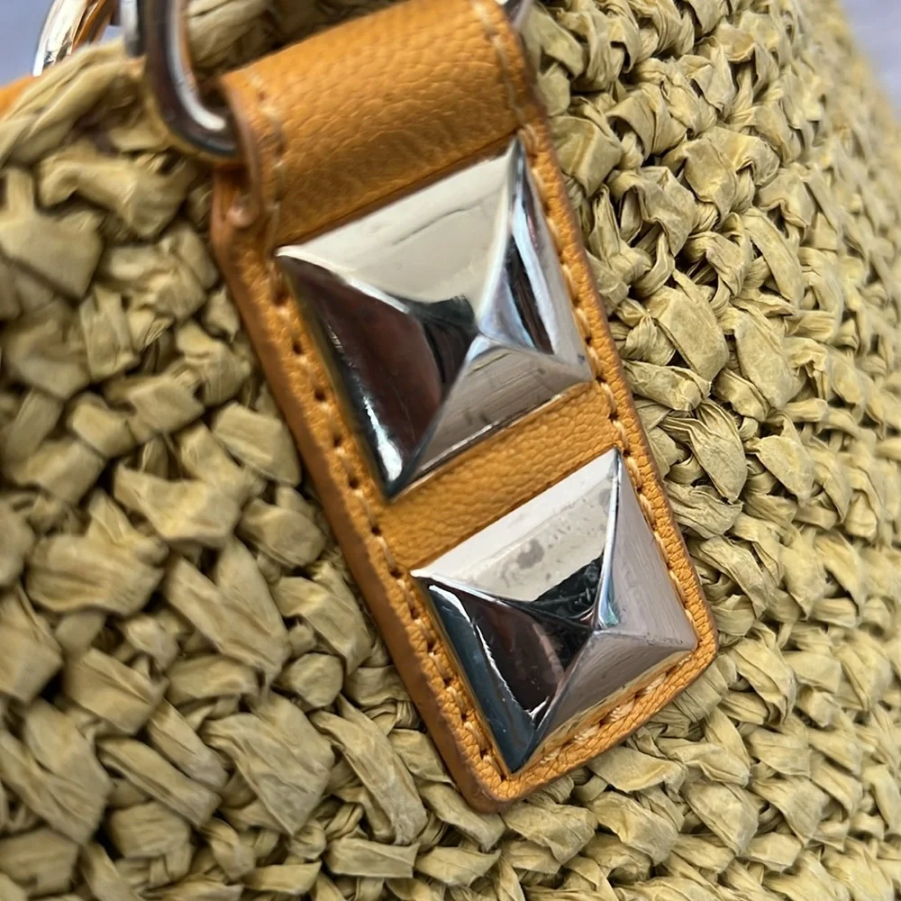 Michael Kors Santorini Woven Straw Tote Bag